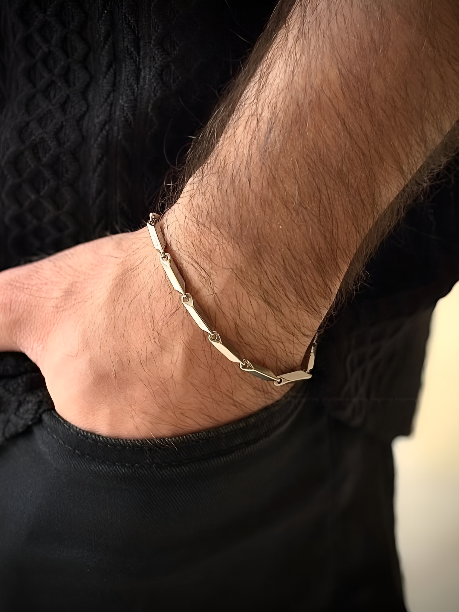 گردنبند کبریتی استیل مردونه