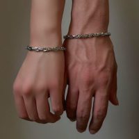 ست دستبند دو نفره شنل استیل