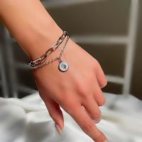 دستبند دولاین الیزابت سیلور (استیل)