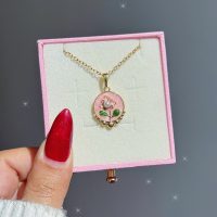 گردنبند گل میناکاری