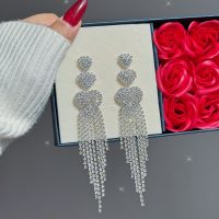 گوشواره جواهری طرح قلب