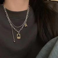 گردنبند پینترستی طرح تدی سه پلاکی