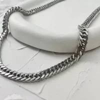 گردنبند کارتیر دوبل استیل مردانه
