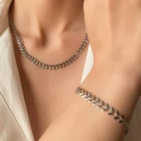 نیمست گندمی استیل نقره ای و طلایی