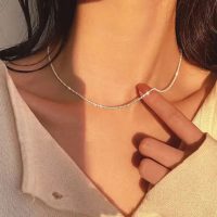 گردنبند خاویاری نقره ای و طلایی