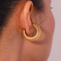 ایرکاف حلقه ای طرح پوست مار طلایی و سیلور
