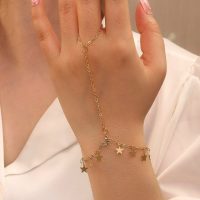 تمیمه دست طرح ستاره طلایی و نقره ای