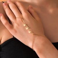 تمیمه دست پولکی دایره طلایی