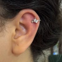 پیرسینگ فیک گوش ستاره نقره ای