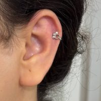 پیرسینگ فیک گوش پنجه نقره ای