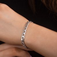 دستبند کارتیر زنانه استیل طلایی و نقره ای