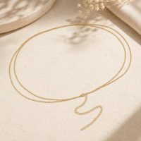 زنجیر کمر دولاین ظریف نقره ای و طلایی