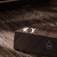 پیرسینگ گوش ماه و ستاره استیل