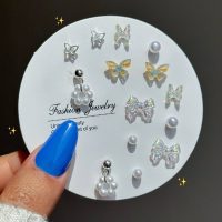 پک گوشواره مینیمال پروانه و پاپیون و مروارید جذاب